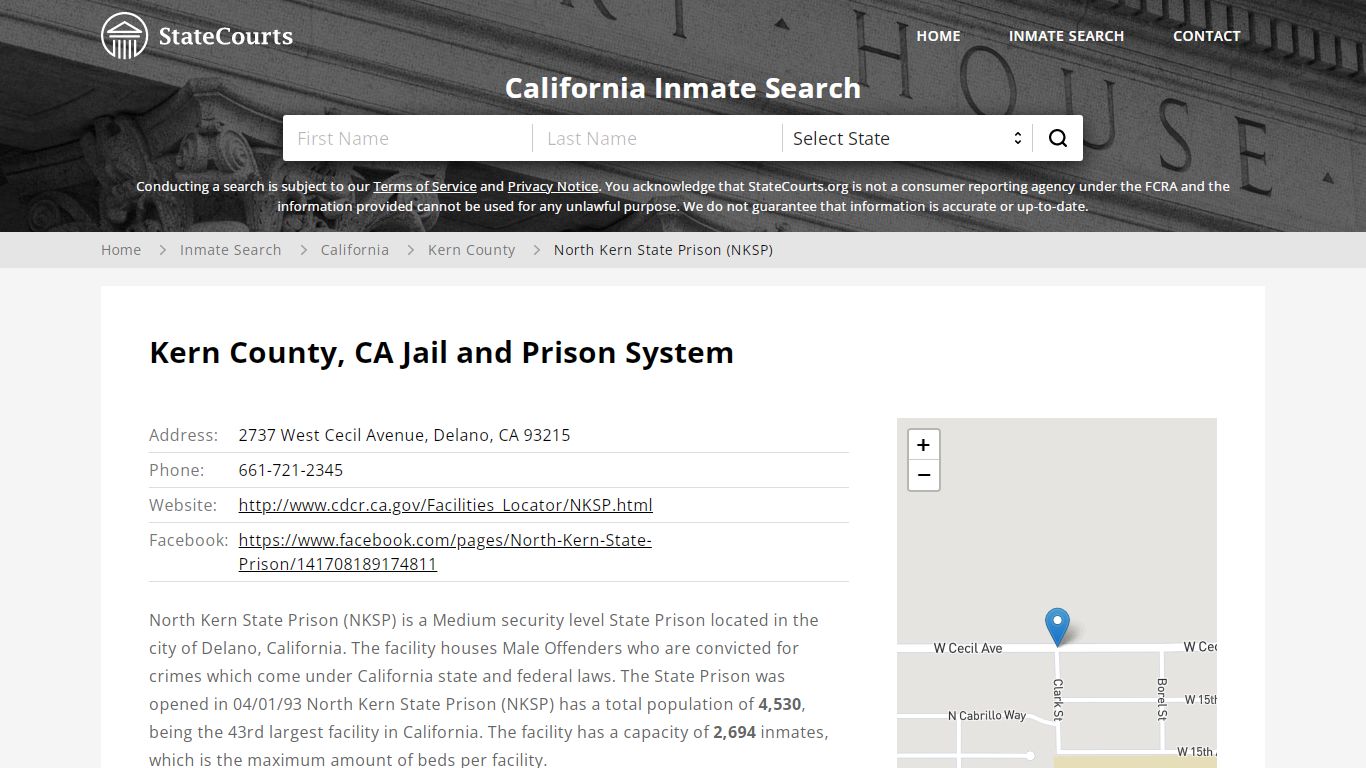 North Kern State Prison (NKSP) Inmate Records Search ...